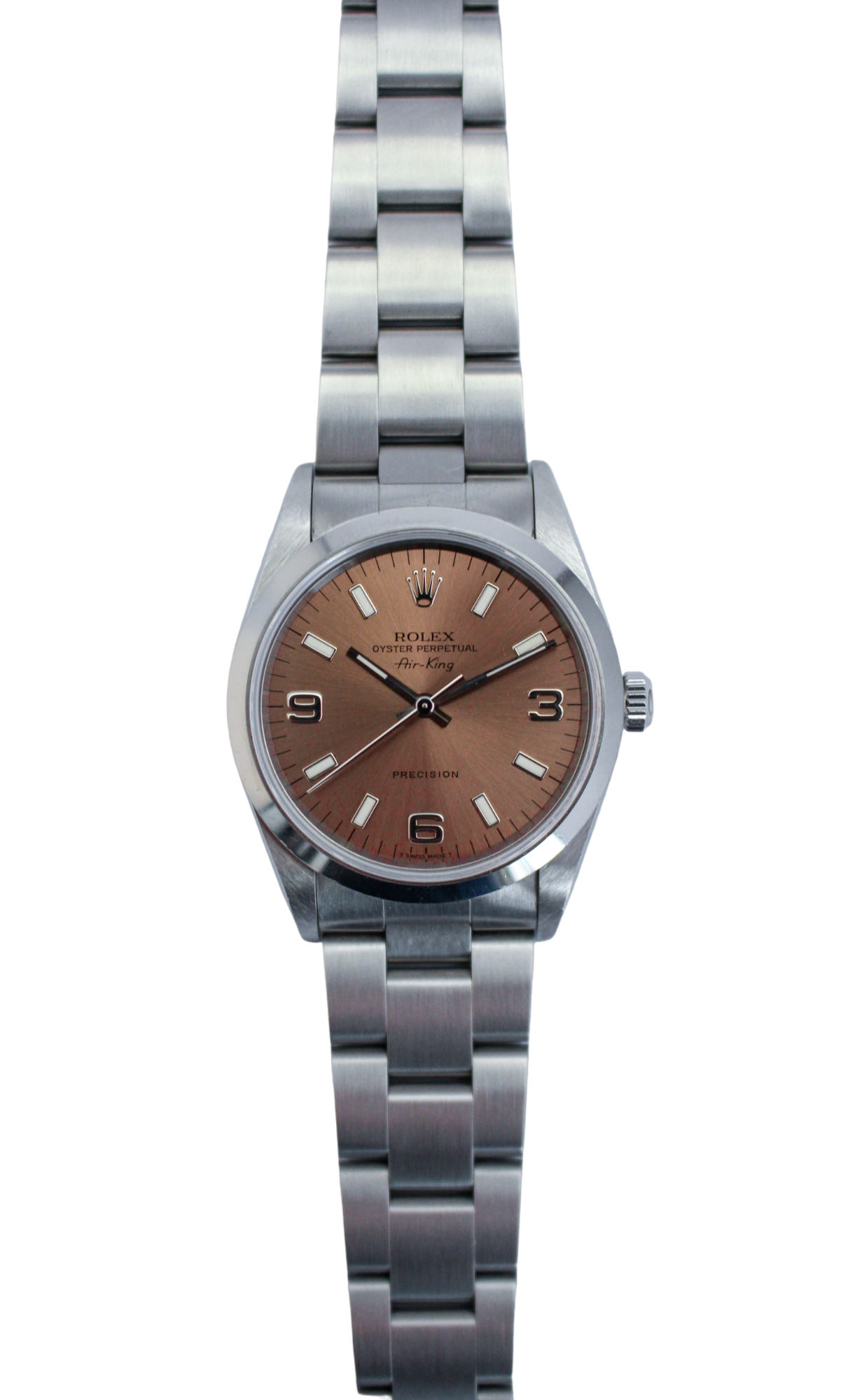 Rolex Airking 34mm with a Salmon colored dial