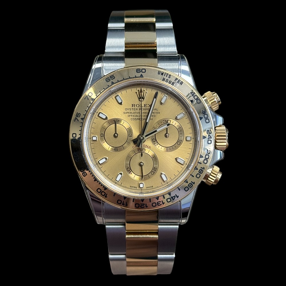 2021 Rolex Daytona two tone gold & steel with a champagne dial