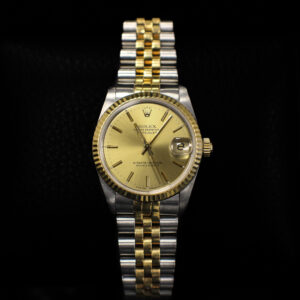 Ladies Rolex Datejust 31mm with a champagne dial