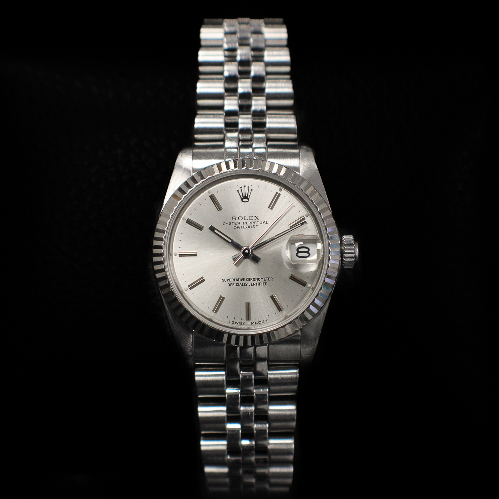 Ladies 1987 Rolex Datejust 31mm with a silver dial