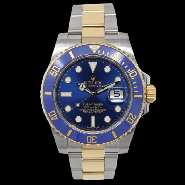 2014 Rolex Submariner Date Bluesy gold and steel watch