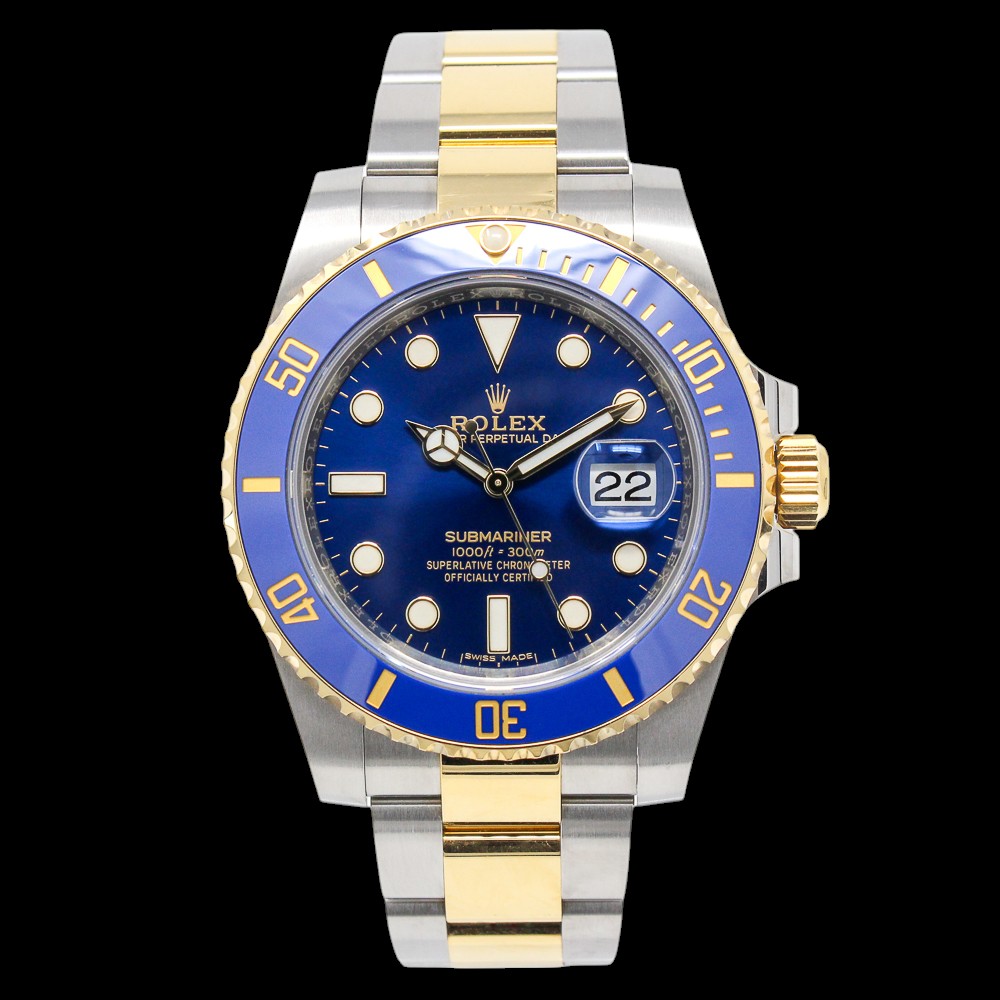 2018 Rolex Submariner Date Bluesy gold and steel watch